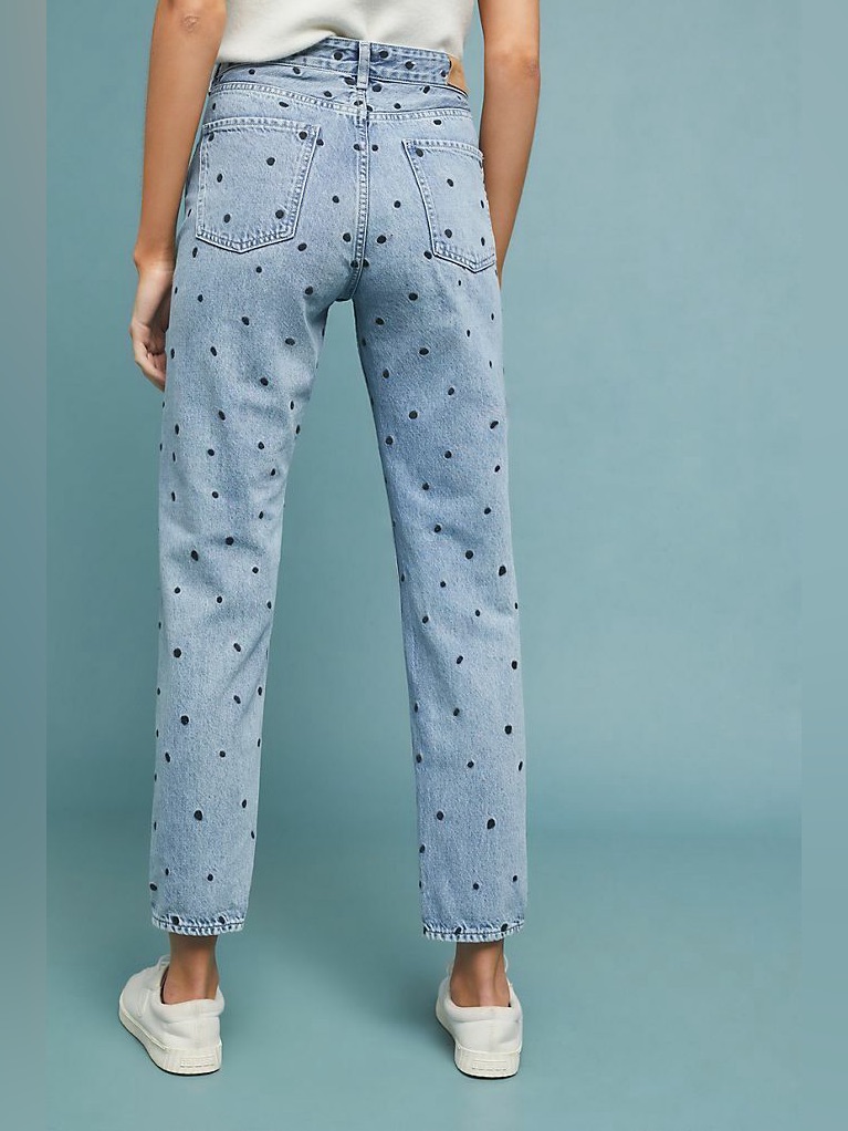 Scotch & Soda Light Blue Polka Dot Boyfriend Jeans